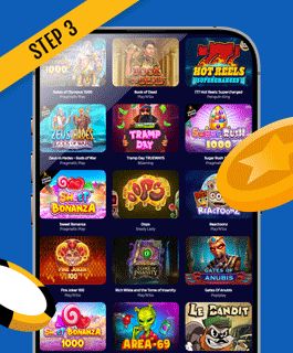 Smartphone screen showing slot games from top providers at a new casino