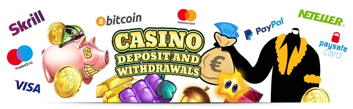 Casino deposit and withdrawal methods listed with their limits and fees explained