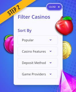 Use filters to shortlist the most popular casino sites